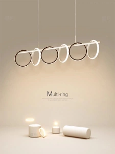 Lustra LED Cercuri Indrani 120W Telecomanda