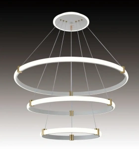 Lustra LED Clara , Culoare Alba, 3 Cercuri 40cm 60cm și 80cm
