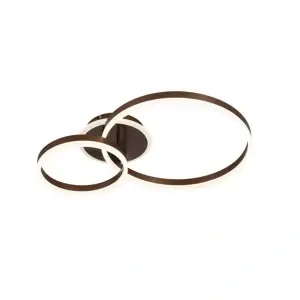 Lustra LED Elessia Brown 2 Circle 120W - Img 2