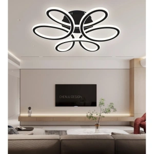 Lustra LED Neagra Journey cu Telecomanda, 230W