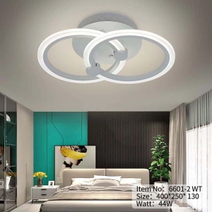 Lustra LED Nereida 2 Cercuri cu Telecomanda, 44W
