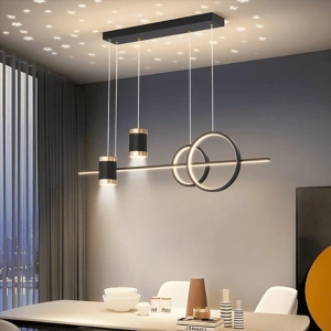Lustra LED Nova Black 108W Telecomanda Proiector - Img 4