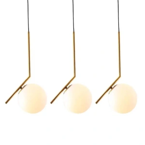 Lustra Suspendată Lelia, 3 Globuri Albe, 40W - Img 2