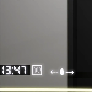 Oglinda LED Rectangulara, 60x80cm, Premium Venezia Senzor MotionGlow Marcello, Sistem Dezaburire, Ceas & Termometru, Dimabila - Img 2