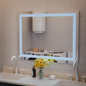 Oglinda LED Rectangulara, 80x60cm, Premium Verite MotionGlow Marcello, Sistem Dezaburire, Ceas & Termometru, Dimabila - Img 5