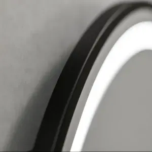 Oglinda LED Rotunda, 60cm, Premium Celeste Majeste Noir Eleve MotionGlow Marcello, Sistem Dezaburire, Ceas & Termometru, Dimabila - Img 3