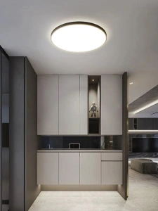 Plafoniera Led Neagra Pompeia, Subtire 60w, D500