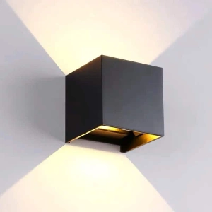 Aplica LED Astrid Black Square Exterior 6W