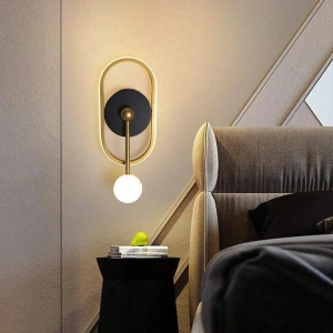 Aplica LED Lyssia Black & Gold 32W Aluminiu