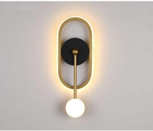 Aplica LED Lyssia Black & Gold 32W Aluminiu - Img 3
