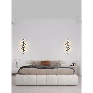 Aplica Led Neagra Brynn Perete Spirala 15W