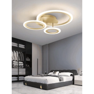 Lustra LED Aurie 3 Cercuri cu Telecomanda wifi 2.4G