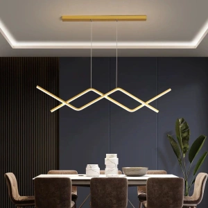 Lustra LED Aurie Henna 92W D600x1000mm Telecomanda - Img 1