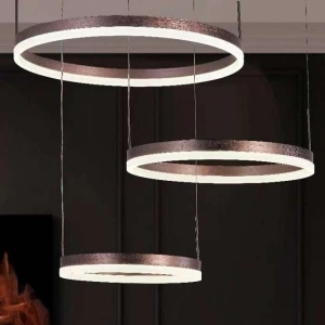 Lustra LED Elynette Brown 3 Circle Telecomanda - Img 2