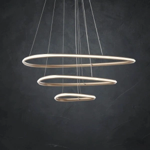 Lustra LED Evangeline Elegance Gold 3 Circle 160W - Img 3