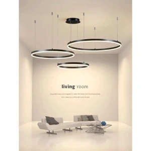 Lustra LED Isabelle Brown 144W 3 Circle 80cm+60cm+40cm - Img 2