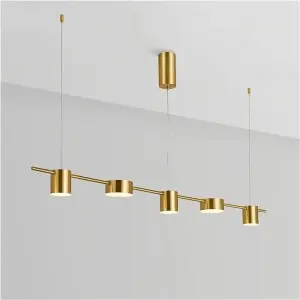 Lustra LED Layla Gold 5 Surse Iluminat 60W - Img 3