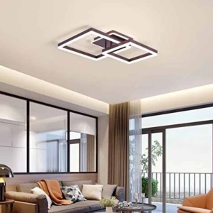 Lustra LED Maeve Brown Patrate 160W Telecomanda - Img 4