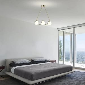 Lustra LED Maia, 3 Globuri Alb Mat, Dulie G9, 25W - Img 3