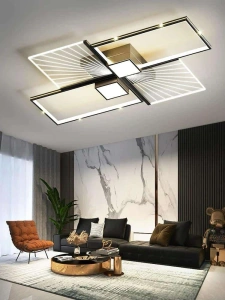 Lustra Led Moderna Dreptunghiuri, cu Telecomanda 109W - Img 2