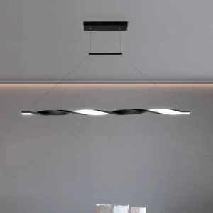 Lustra LED Neagra Qiana 38W, L1000 Telecomanda