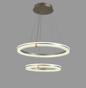 Lustra Suspendata LED Thaddeus D60CM+40CM, Telecomanda, Dimabil - Img 2