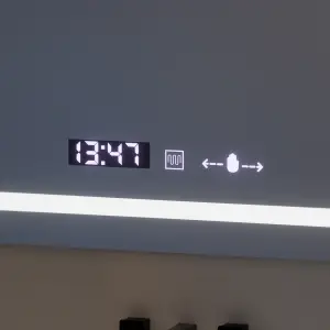 Oglinda LED Rectangulara, 110x75cm, Premium Eclat MotionGlow Marcello, Sistem Dezaburire, Ceas & Termometru, Lupa Cosmetica, Dimabila - Img 2