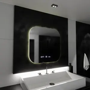 Oglinda LED Rectangulara 60x60 Premium Aura Riflesso Puro MotionGlow Marcello, Sistem Dezaburire, Termometru si Ceas, Dimabila - Img 2