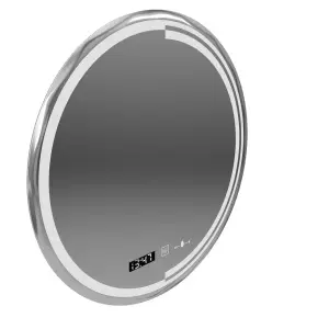 Oglinda LED Rotunda, 60cm, Premium Senzor MotionGlow Consuel Marcello, Sistem Dezaburire, Ceas & Termometru, Dimabila - Img 6