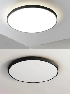 Plafoniera Led Neagra Valeria, Subtire 40w, D400