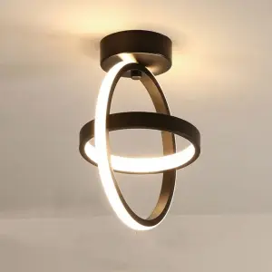 Plafoniera Led Zephyra 2 Cercuri Rotunde 23W