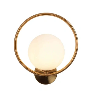 Aplica Linnea Gold E27 Max 60W Glob Mat Alb - Img 2