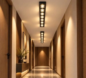 Lampa liniara cu led, neagra, 120cm