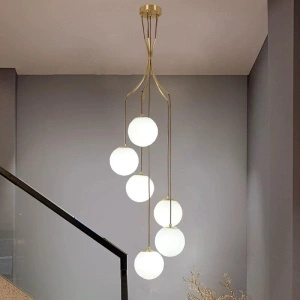 Lustra Aurie Elfride 6 Globuri Albe E27 L1200
