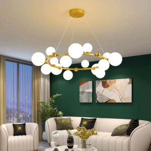 Lustra Aurie Kalia 15 Globuri Albe G9 D1000x800mm