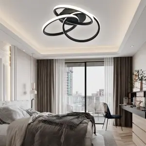 Lustra LED Elyssa Black Telecomanda 2.4G 84W