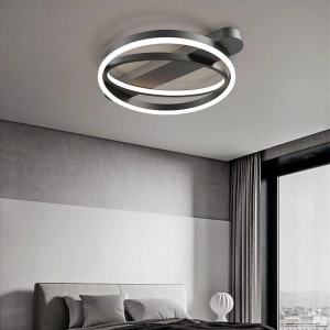 Lustra LED Evlina Black 2 cercuri 120W