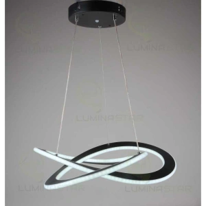 Lustra LED Neagra Selis, Suspendata, Telecomanda, 120W - Img 3