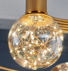 Lustra LED Xyla 6 Globuri Transparente - Img 2