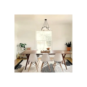 Lustra Neagră Melania, 4 Globuri Albe, 4xE27, 60W x 4 - Img 5