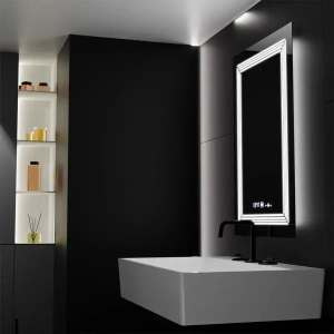 Oglinda LED Rectangulara, 60x80cm, Premium Venezia Senzor MotionGlow Marcello, Sistem Dezaburire, Ceas & Termometru, Dimabila - Img 6
