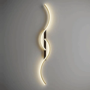 Aplica LED Isla 60cm Negru & Gold Moderna 32W - Img 2