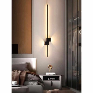 Aplica LED Moderna Neagra, 100cm, 38W ,3 Tipuri De Lumina - Img 2