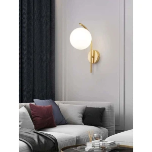 Aplica Perete Laurel Glob Alb Mat E14 Max 60W