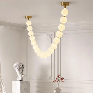 Lustra Aurie Ellis 45×2w D100 18 Globuri Albe