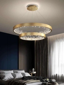 Lustra LED Aurie 2 Cercuri D40+60cm, Telecomanda Wifi 2.4G