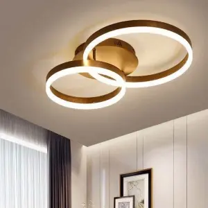 Lustra LED Elessia Brown 2 Circle 120W - Img 3