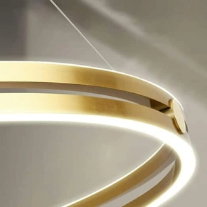 Lustra LED Evelyn Gold Ring 60cm Diametru Putere 136W - Img 4