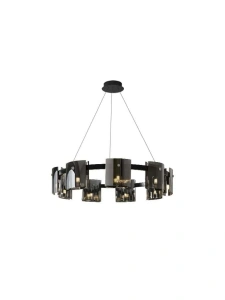 Lustra LED Moderna Gold Black 80 cm Glass G9 X 9 - Img 2