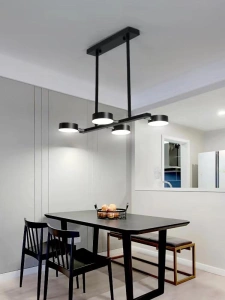 Lustra LED Neagra 60W Emillia Telecomanda
